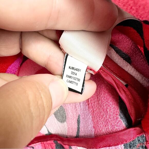 Kate Spade Deco Rose Peplum Top in Orient Red Size 2 Office Preppy Cocktail - Picture 12 of 12